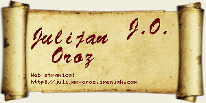Julijan Oroz vizit kartica